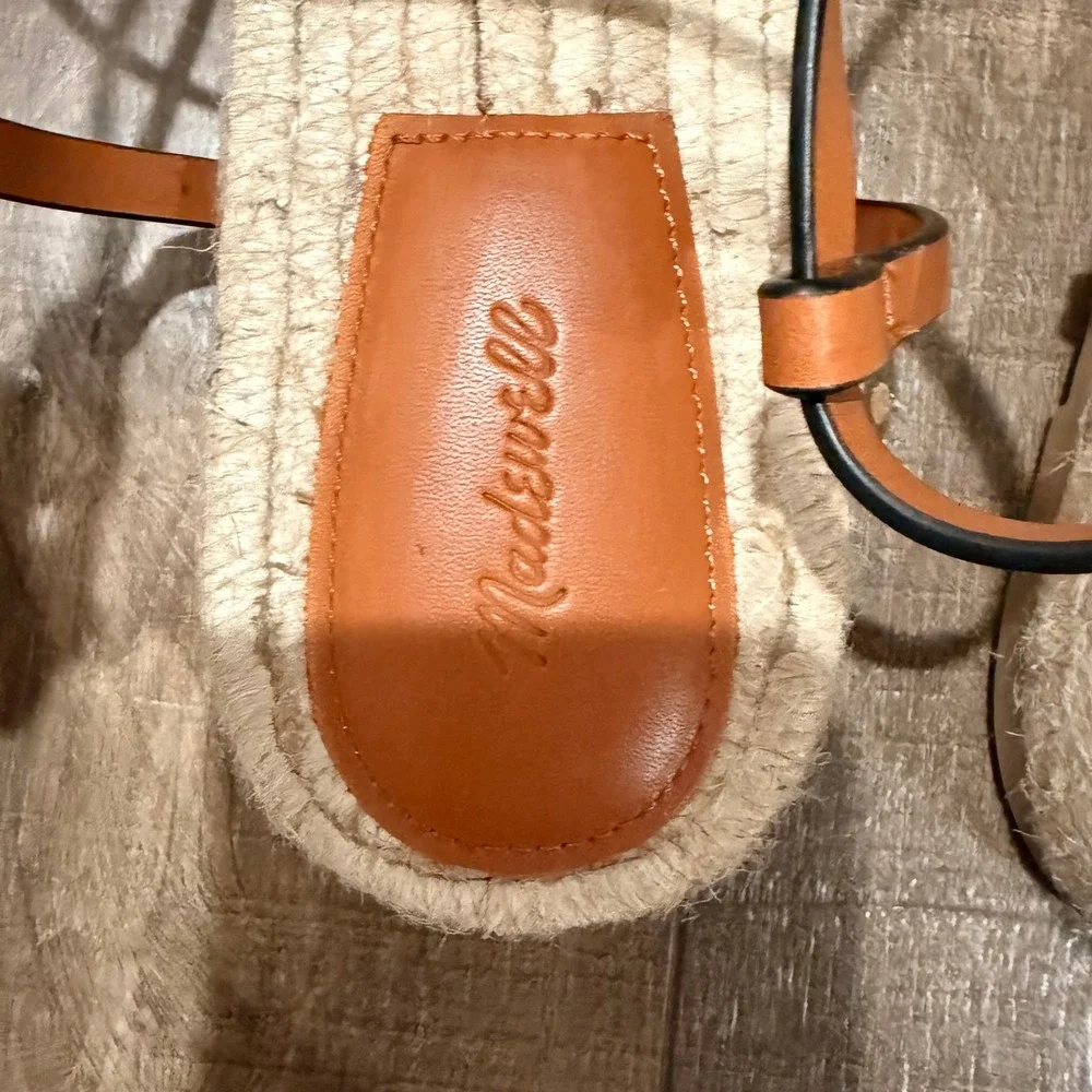 NEW Madewell The Mira Espadrille Thong Sandal Ankle Strap Summer‎ Coastal US 9.5